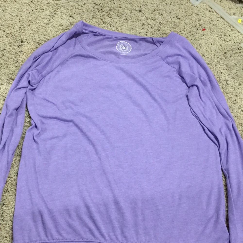 Long sleeve purple top